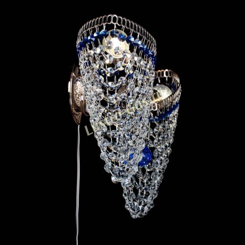 Бра Бутоны №2 синяя в Новокузнецке Гусь Хрустальный