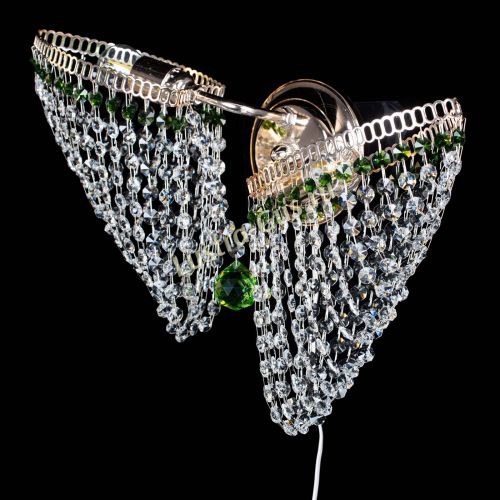 Бра Бутоны №2 зеленая в Новокузнецке Гусь Хрустальный