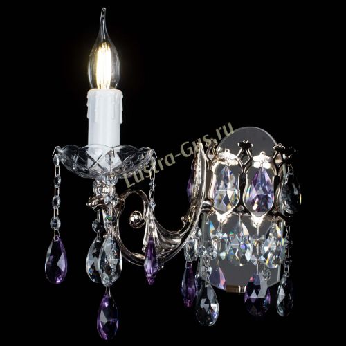 Бра Елизавета №1 мини фиолетовая в Новокузнецке Гусь Хрустальный