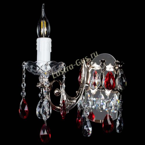 Бра Елизавета №1 мини красная в Новокузнецке Гусь Хрустальный
