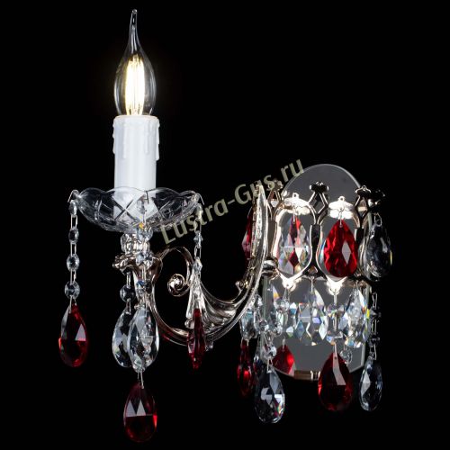 Бра Елизавета №1 мини красная в Новокузнецке Гусь Хрустальный