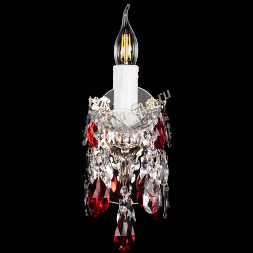 Бра Елизавета №1 мини красная в Новокузнецке Гусь Хрустальный