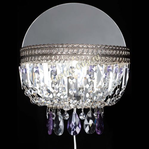 Бра Флоренция журавлик фиолетовая в Новокузнецке Гусь Хрустальный