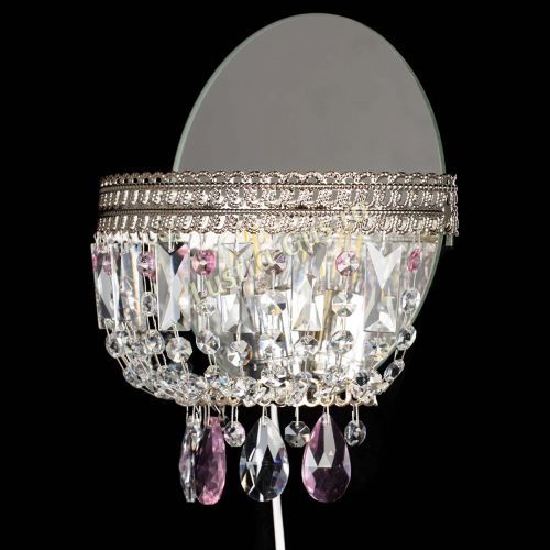 Бра Флоренция журавлик розовая в Новокузнецке Гусь Хрустальный