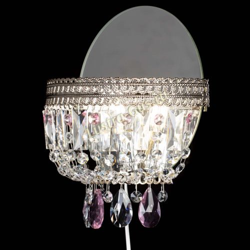 Бра Флоренция журавлик розовая в Новокузнецке Гусь Хрустальный