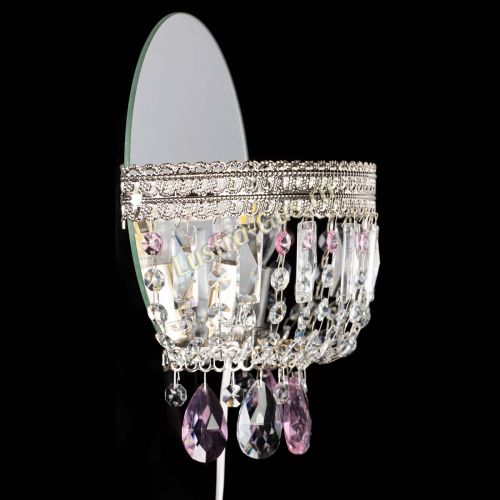 Бра Флоренция журавлик розовая в Новокузнецке Гусь Хрустальный