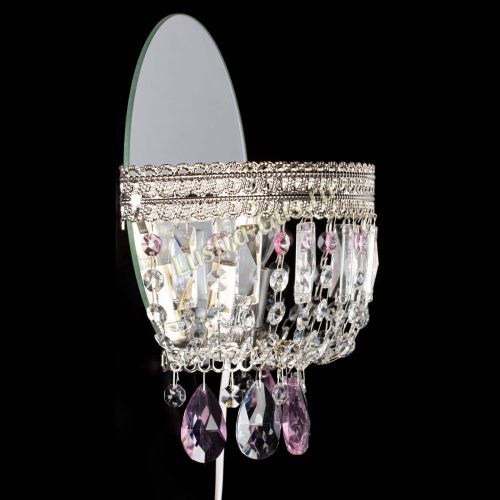 Бра Флоренция журавлик розовая в Новокузнецке Гусь Хрустальный