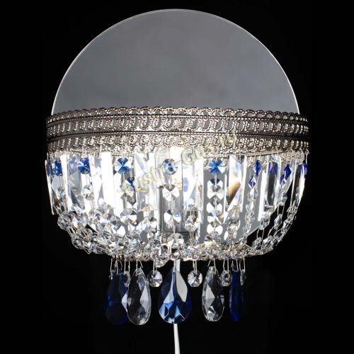 Бра Флоренция журавлик синяя в Новокузнецке Гусь Хрустальный