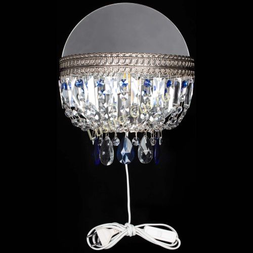 Бра Флоренция журавлик синяя в Новокузнецке Гусь Хрустальный