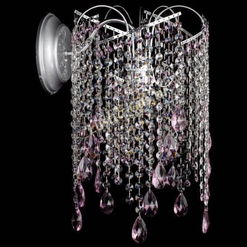 Бра Иволга №4 розовая в Новокузнецке Гусь Хрустальный