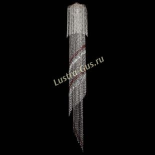 Бра из хрусталя Камелия №1 каскад красная