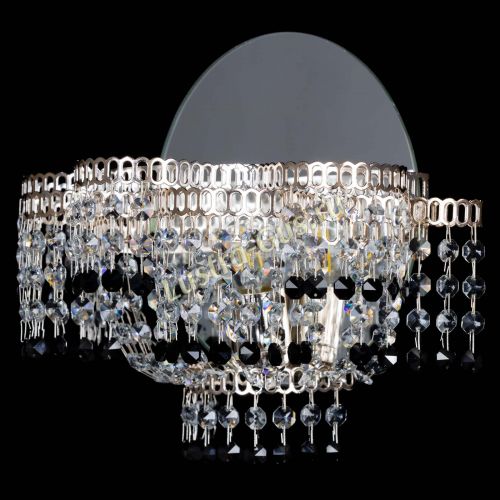 Бра Камелия обтикон Черная в Новокузнецке Гусь Хрустальный