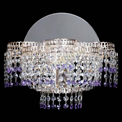 Бра Камелия обтикон Фиолетовая в Новокузнецке Гусь Хрустальный