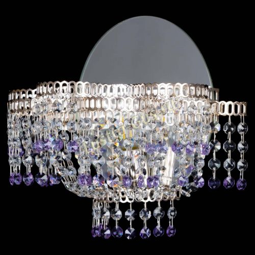 Бра Камелия обтикон Фиолетовая в Новокузнецке Гусь Хрустальный