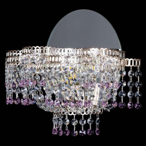 Бра Камелия обтикон Розовая в Новокузнецке Гусь Хрустальный