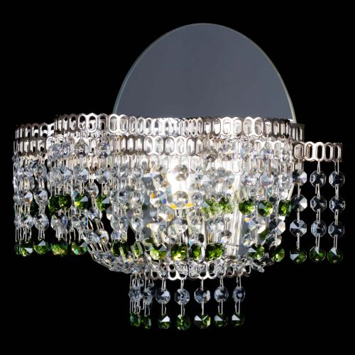 Бра Камелия обтикон Зеленая в Новокузнецке Гусь Хрустальный