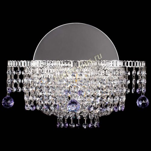 Бра Камелия шар фиолетовая в Новокузнецке Гусь Хрустальный