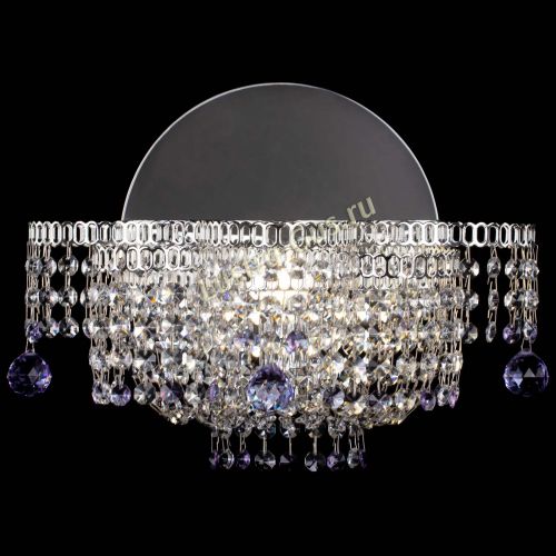 Бра Камелия шар фиолетовая в Новокузнецке Гусь Хрустальный