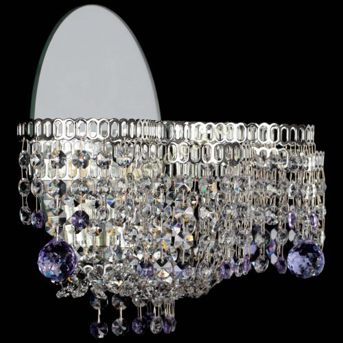 Бра Камелия шар фиолетовая в Новокузнецке Гусь Хрустальный