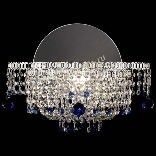 Бра Камелия шар синяя в Новокузнецке Гусь Хрустальный