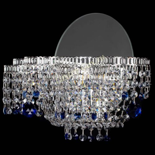 Бра Камелия шар синяя в Новокузнецке Гусь Хрустальный