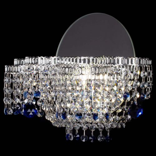 Бра Камелия шар синяя в Новокузнецке Гусь Хрустальный