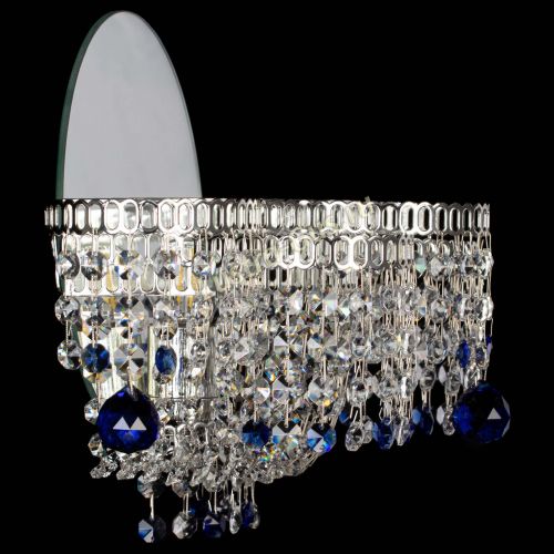 Бра Камелия шар синяя в Новокузнецке Гусь Хрустальный