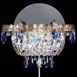 Бра Камея Флора синяя в Новокузнецке