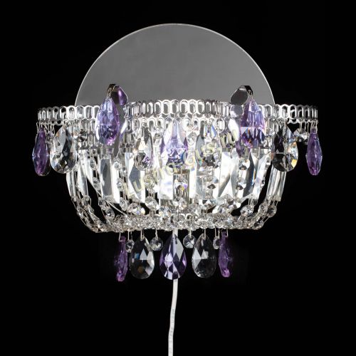 Бра Камея фиолетовая в Новокузнецке Гусь Хрустальный