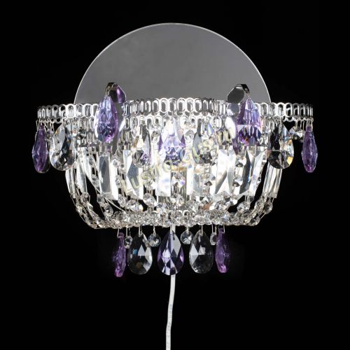 Бра Камея фиолетовая в Новокузнецке Гусь Хрустальный