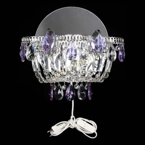 Бра Камея фиолетовая в Новокузнецке Гусь Хрустальный