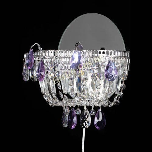 Бра Камея фиолетовая в Новокузнецке Гусь Хрустальный