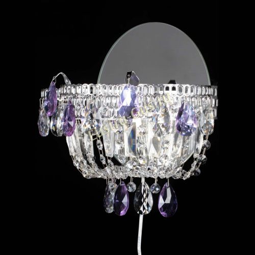 Бра Камея фиолетовая в Новокузнецке Гусь Хрустальный