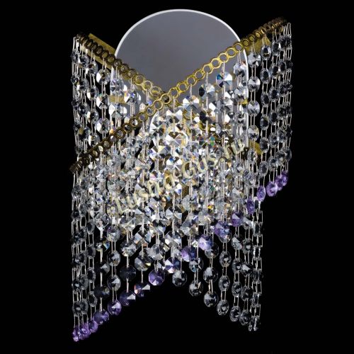 Бра Космея №1 фиолетовая под бронзу в Новокузнецке Гусь Хрустальный