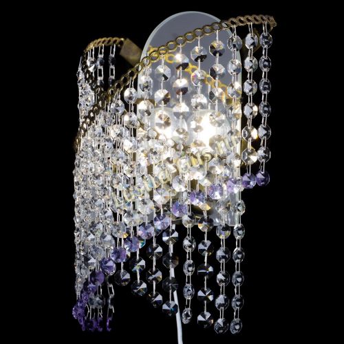 Бра Космея №1 фиолетовая под бронзу в Новокузнецке Гусь Хрустальный