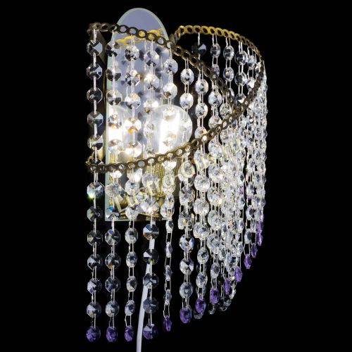 Бра Космея №1 фиолетовая под бронзу в Новокузнецке Гусь Хрустальный