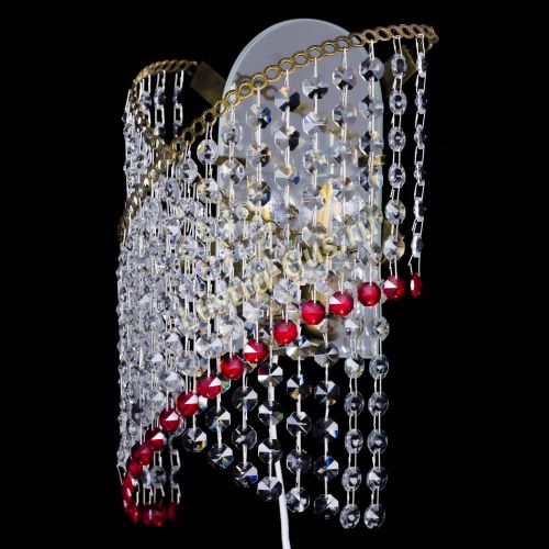 Бра Космея №1 красная под бронзу в Новокузнецке Гусь Хрустальный