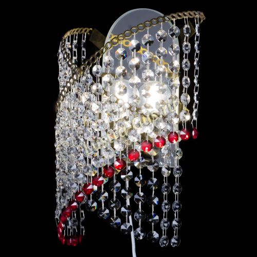 Бра Космея №1 красная под бронзу в Новокузнецке Гусь Хрустальный