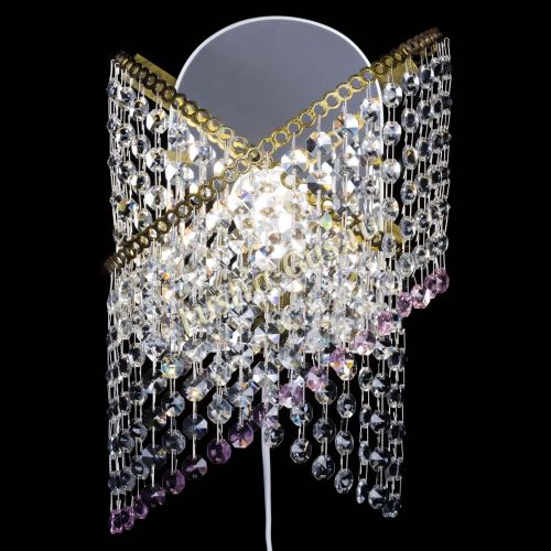 Бра Космея №1 розовая под бронзу в Новокузнецке Гусь Хрустальный