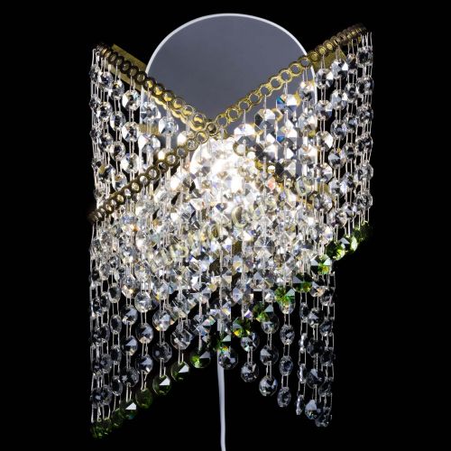 Бра Космея №1 зеленая под бронзу в Новокузнецке Гусь Хрустальный