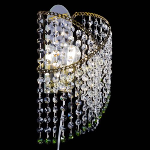 Бра Космея №1 зеленая под бронзу в Новокузнецке Гусь Хрустальный