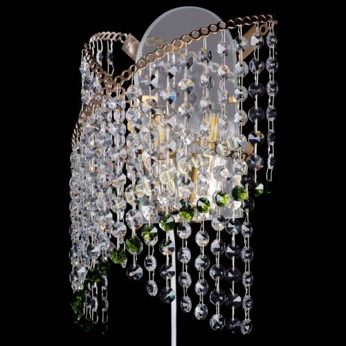 Бра Космея №1 зеленая в Новокузнецке Гусь Хрустальный