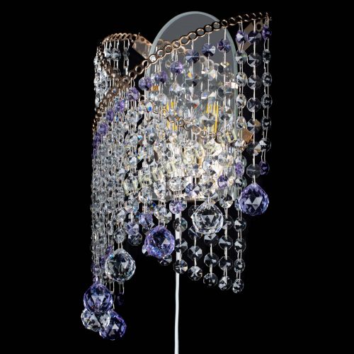 Бра Космея №3 фиолетовая в Новокузнецке Гусь Хрустальный