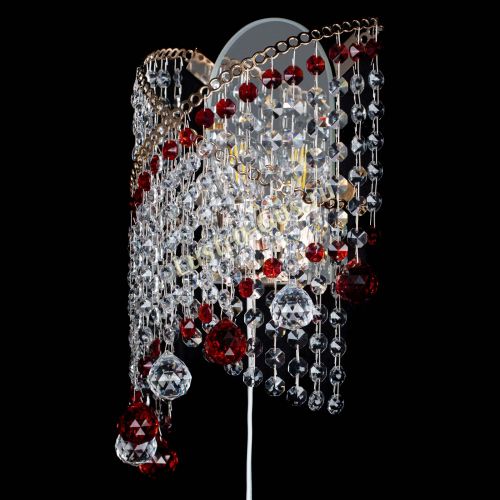 Бра Космея №3 красная в Новокузнецке Гусь Хрустальный