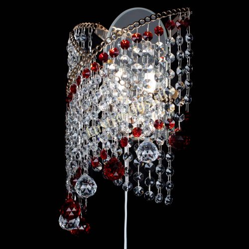 Бра Космея №3 красная в Новокузнецке Гусь Хрустальный