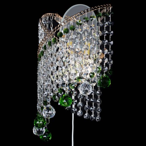 Бра Космея №3 зеленая в Новокузнецке Гусь Хрустальный