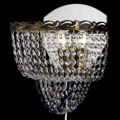 Бра Квадрат №2 под бронзу Синяя в Новокузнецке Гусь Хрустальный