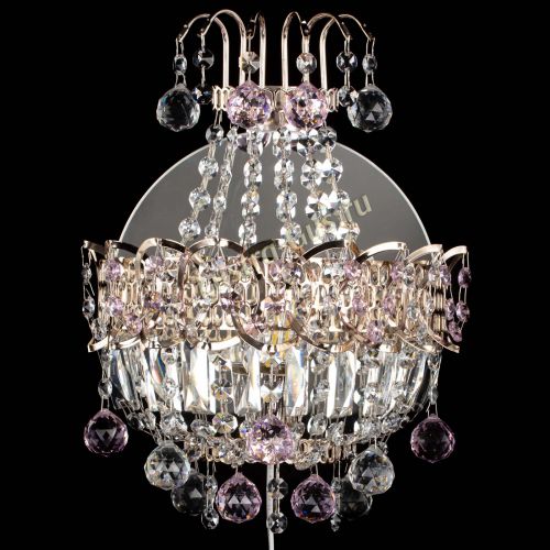 Бра Ника шар розовая в Новокузнецке Гусь Хрустальный