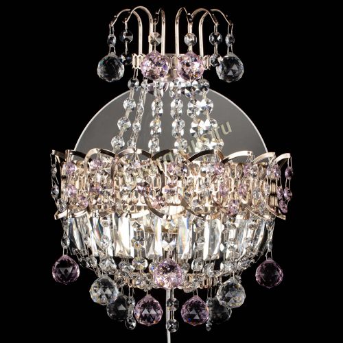 Бра Ника шар розовая в Новокузнецке Гусь Хрустальный