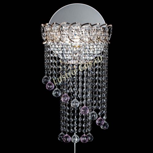 Бра Омега №1 розовая в Новокузнецке Гусь Хрустальный